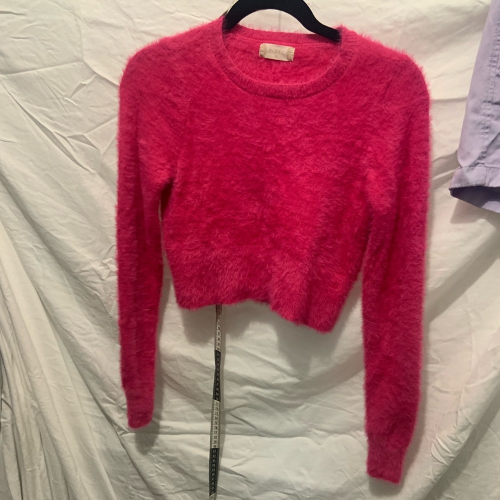 Crop sweater by altar’d state. Super fuzzy soft